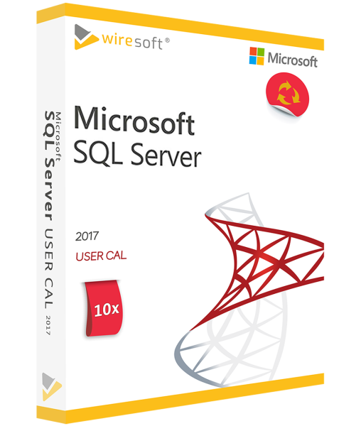 Microsoft SQL Server 2017 - 10 Pack User CAL